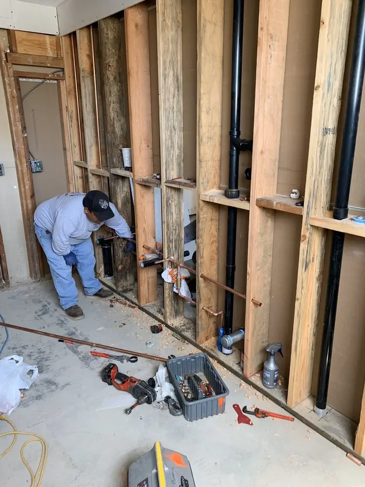 Commercial rough-in plumbing for Water Heater Replacement in Lynn Haven